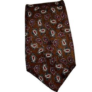 Neil Martin Italian Silk Necktie Made in USA Paisley Print Tie Business Career